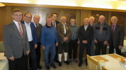 Ehrung für langjährige MGV-Mitgliedschaft: von links 1. Vorstand Volker Köhler, Franz-Clemens Brechtel (50 Jahre), Eberhard Apelt (25 Jahre), Benno Engelhart (40 Jahre), Johann Gutter (50 Jahre), Walter Czernin (50 Jahre), Heinrich Miller (50 Jahre), Emmerich Schneider (65 Jahre), Franz Bee (60 Jahre), Josef Kast (60 Jahre), 2. Vorstand Siegfried Mensch Ehrung für langjährige MGV-Mitgliedschaft: von links 1. Vorstand Volker Köhler, Franz-Clemens Brechtel (50 Jahre), Eberhard Apelt (25 Jahre), Benno Engelhart (40 Jahre), Johann Gutter (50 Jahre), Walter Czernin (50 Jahre), Heinrich Miller (50 Jahre), Emmerich Schneider (65 Jahre), Franz Bee (60 Jahre), Josef Kast (60 Jahre), 2. Vorstand Siegfried Mensch
